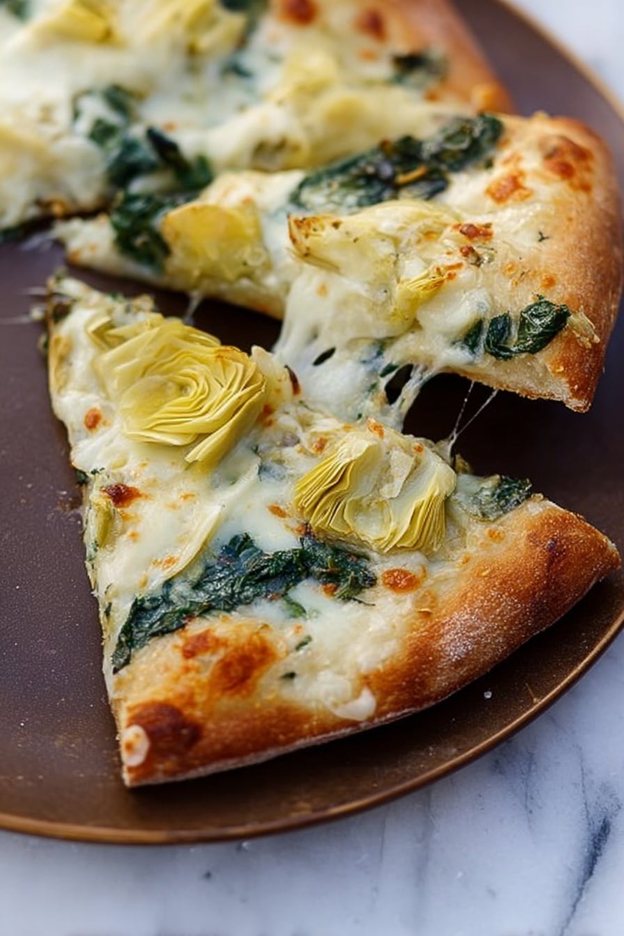 Craft Your Own Creamy & Cheesy Spinach Artichoke Pizza